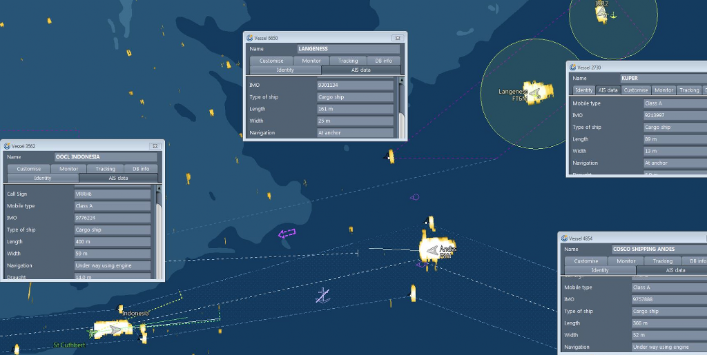 VTS HMI with track info
